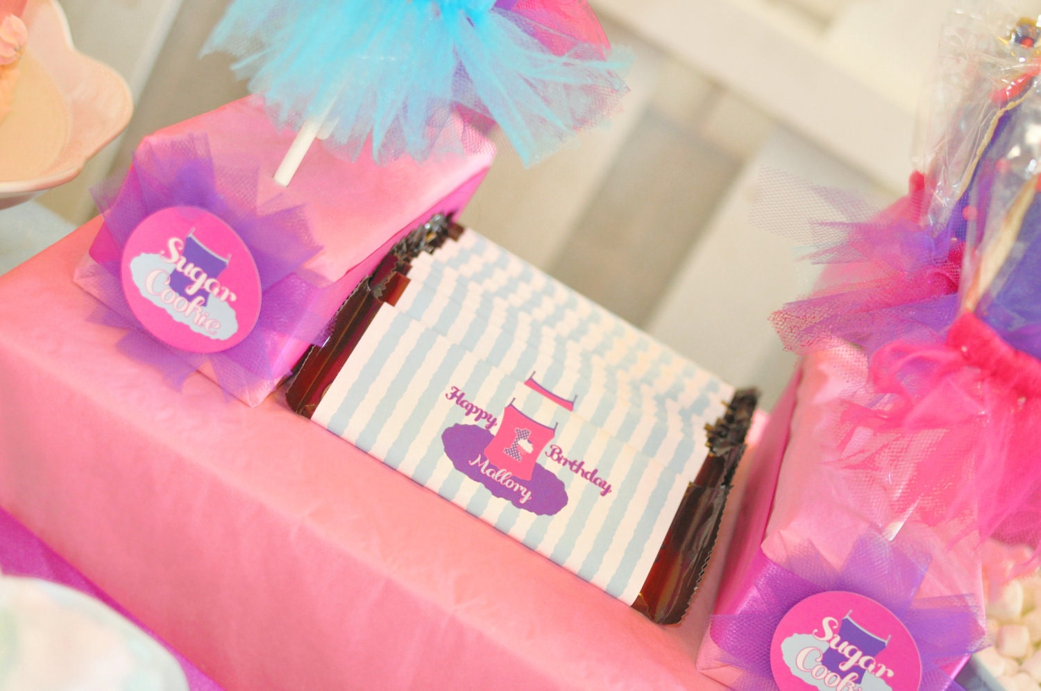 Tutu Candy Wraps (pink, purple, blue and white) - Printable Il_570xn