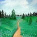 The Path- Original Pastel Drawing by Jamies Art 8x10
