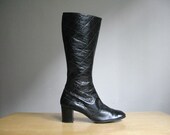 Vintage Mod Black Go-Go Boots