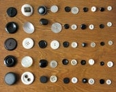 Collection of 50 Black and White Buttons