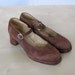 Vintage Eder of Paris Brown Suede Platform Shoes