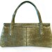 Vintage 1950's Snake Skin Handbag Purse Gold Hardware
