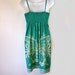 Vintage 70s Neon Mini Dress Butterfly Print Sundress Tunic Dress Summer Fashion Caron Chicago size S/M