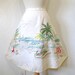Vintage 80s Summer Skirt, Linen Circle Skirt Beach Vocation Swing J. CREW