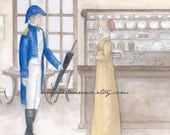 Jane Austen's Persuasion Anne and Captain Wentworth at Molland's 5x7 Print