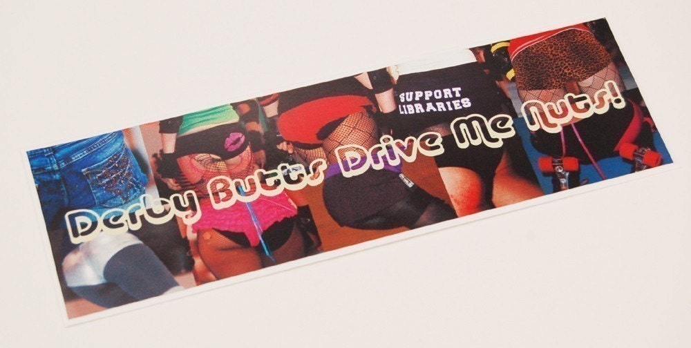 Roller Derby Sticker - Derby Butts Drive Me Nuts Helmet Sticker