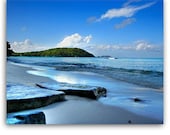 CIJ Sale 40% Off - US Virgin Island Caribbean Travel Photograph, 8"x10" Tropical Beach Turquoise Ocean Blues In Stock, Ready to Ship.