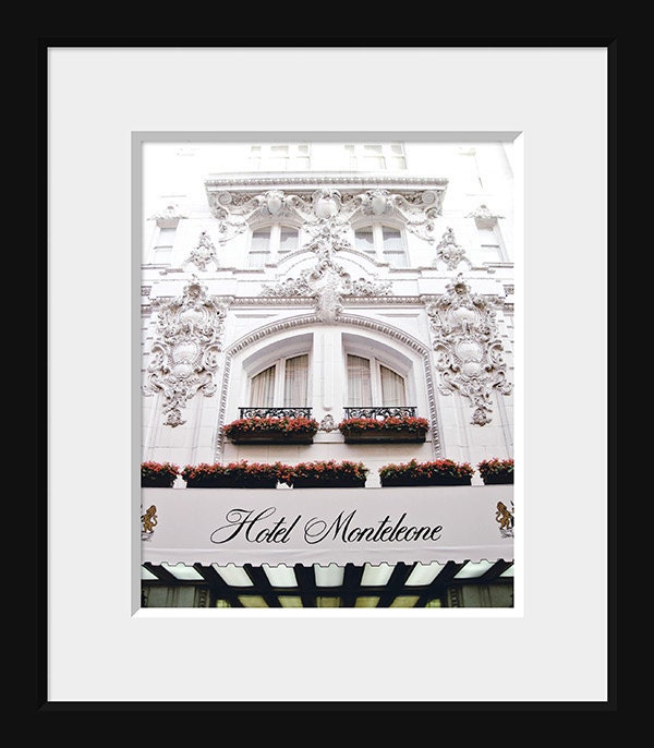 New Orleans Photograph 8"x10" Art Print. Hotel Monteleone French Quarter Louisiana Black White.