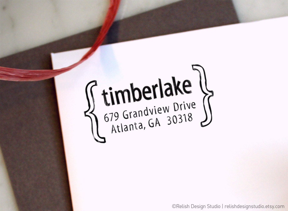 Personalized Rubber Address Stamp-110