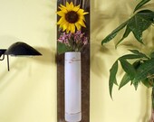 Natural Stone and Glass Wall Vase - Copper Slate