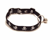 Pirate Kitty Black Breakaway Cat Collar