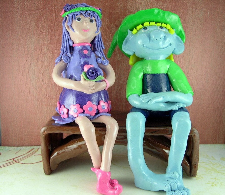 Polymer Clay Fairy and Troll