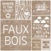 BOGO SALE - Woodgrain Faux Bois Typography Art Print - 8 x 10 - Rain Rain Go Away