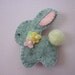 Felt Bunny Brooch Felt Spring Baby Rabbit Felted Wool