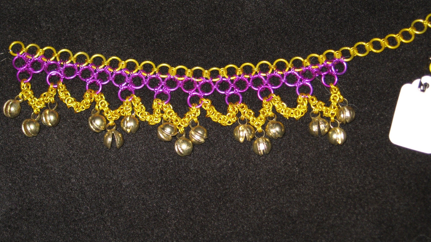 Ankelet or Bracelet, Drop Loop Style With BELLS