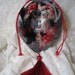 Vintage Lace, Flowers and Feathers on Lady Silk Handbag