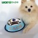 Medium - Baby Blue - Personalized Stainless Steel Dog Bowl - Name