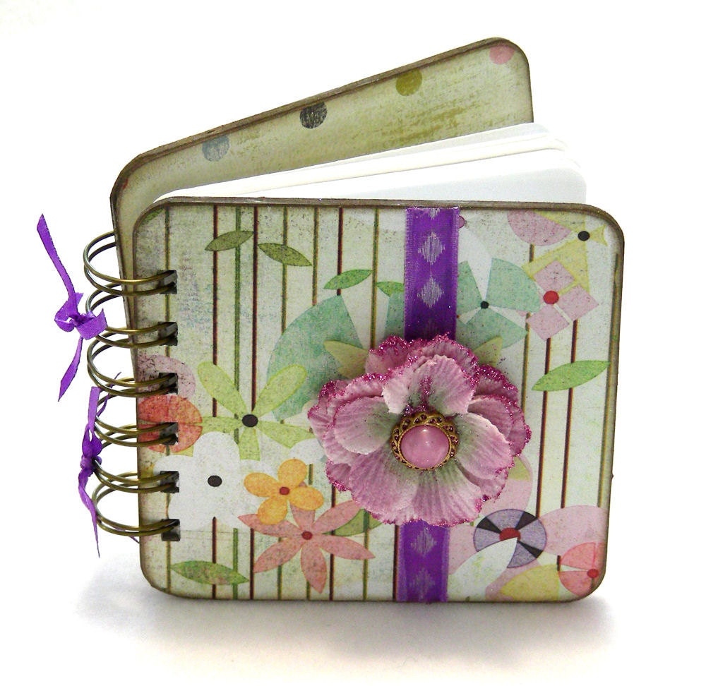 Lavender Bliss Mini Blank Book, doodle - sketch - collage - write