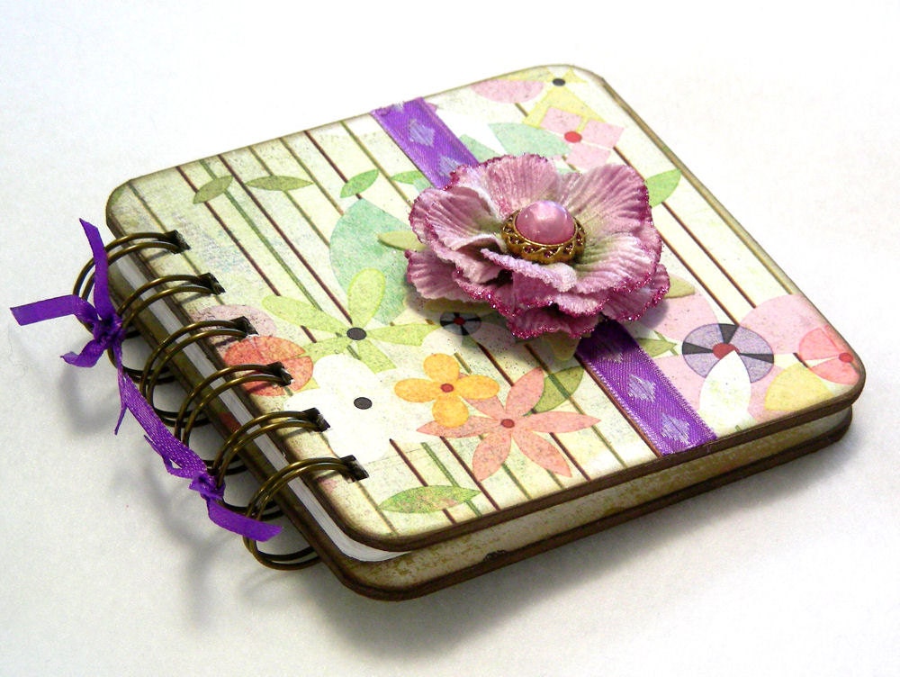 Lavender Bliss Mini Blank Book, doodle - sketch - collage - write