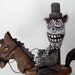 Halloween Folkart Wood Carving Wicked Ride OOAK
