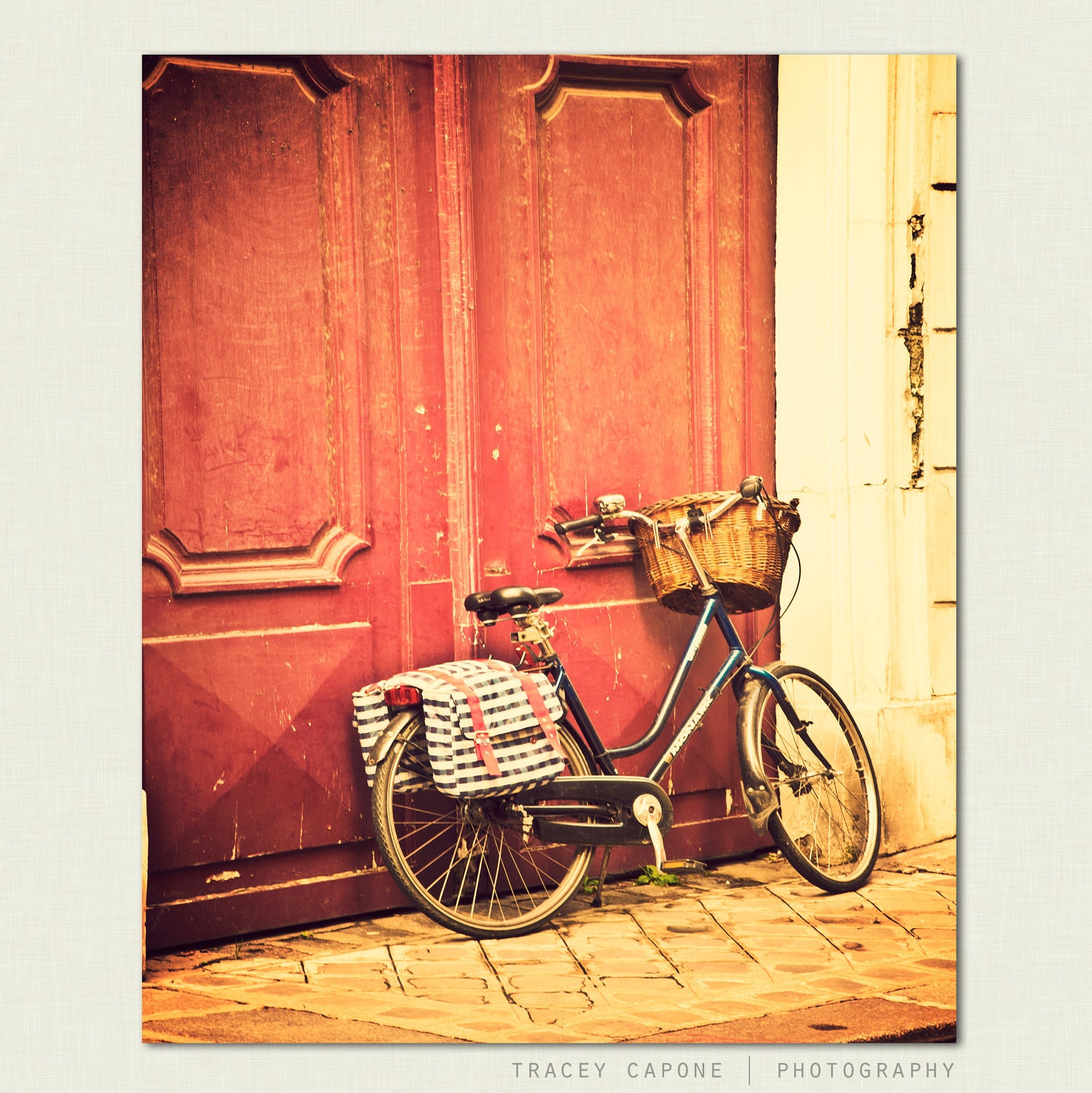 Bicycle Art Print Paris photography bicycle wall by TraceyCapone