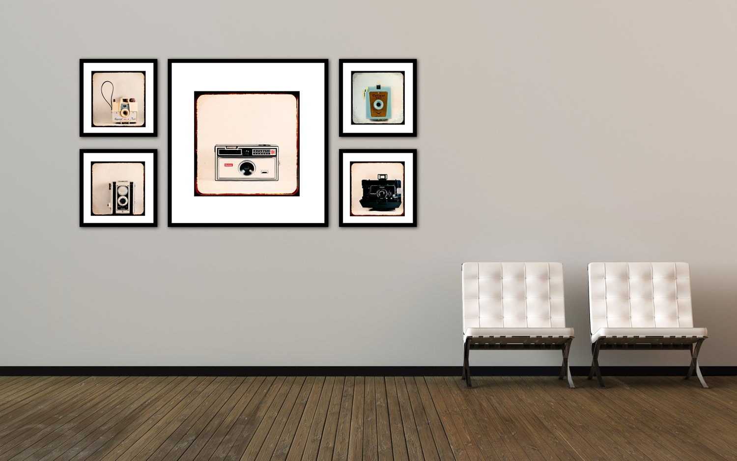 Vintage Cameras - retro camera photographs, etsy wall art - The Camera Love Series - retro geekery, apartment decor, print set, man cave