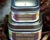 Hip Patchouli Clovebud Soy Candle 4 oz. - Green Daffodil - Handpoured - Siouxsan and Anne