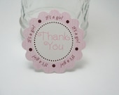 Pink and brown thank you baby shower tags -  by Just Scraps N Things