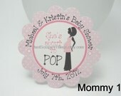 She's about to POP - girl baby shower tags -  by Just Scraps N Things