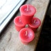 Cranberry crush scented, handmade votive candle, red candle (1)