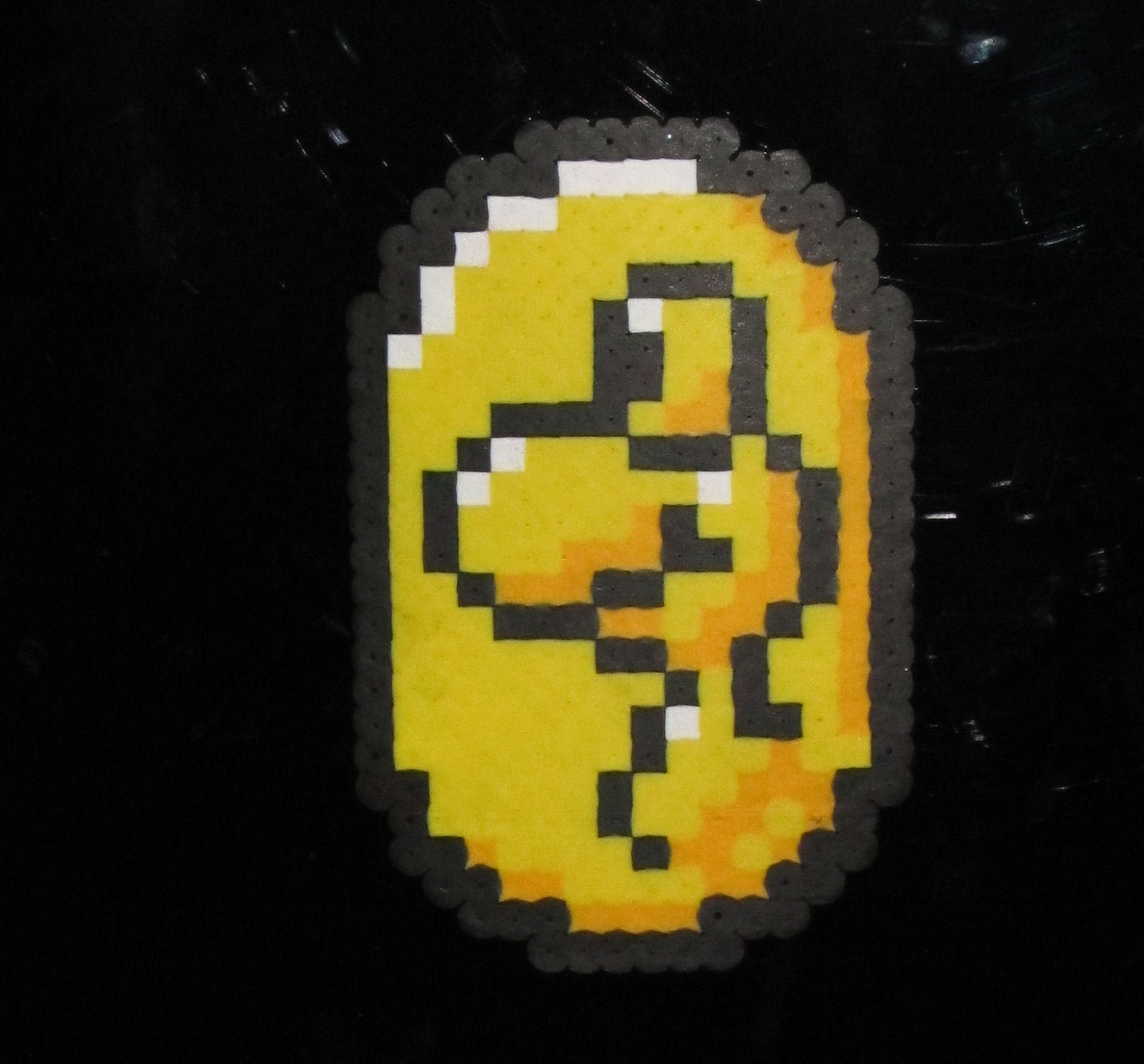 Yoshi Coin - Pixel Art - Super Mario Bros. Mario World - NES - magnet, pin, wall, hanging, holiday ornament
