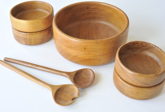 Teak Salad Serving Set