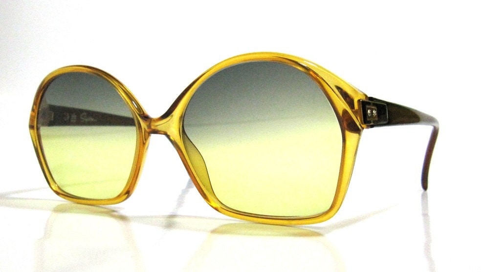 10% OFF SALE - 80's Vintage Sunglasses - Rare Optyl Hexagon-Frame Shades