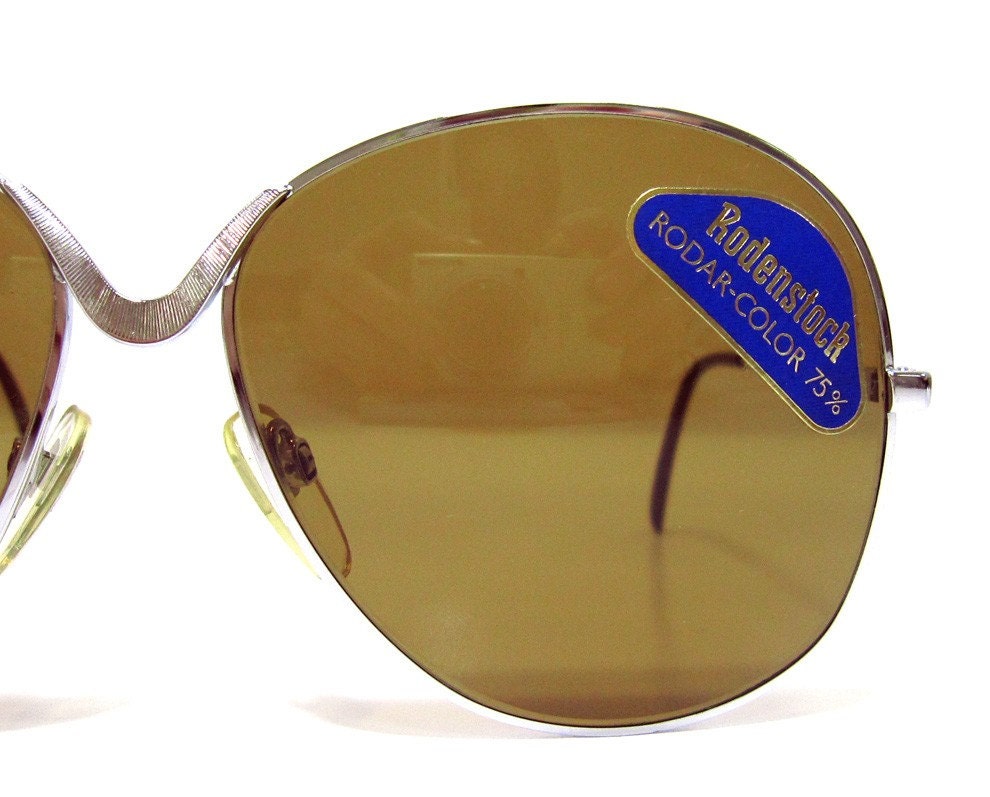 80s Vintage Sunglasses---Big Round Frame Rodenstock 'LOTOS' Sunglasses