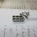 Cupcake Pan and Tiny Measuring Spoons on a Sterling Silver Plated Chain necklace