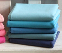 Each Half yard,  Blue Series, Aqua Blue Linen Blended WIDE 136cm, U3001