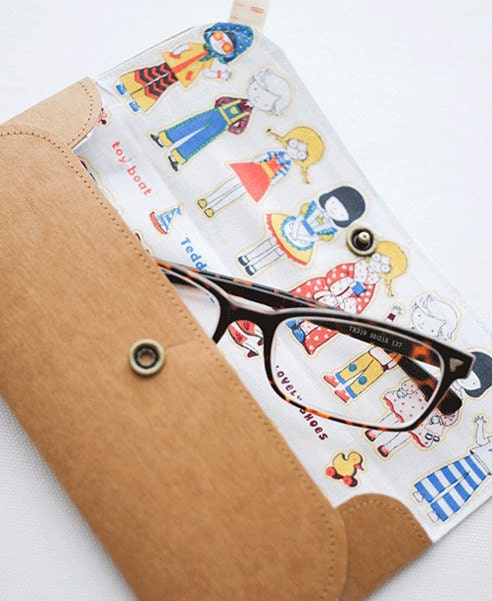 SALE, Cute Doll Small Illus on cotton WIDE 150cm, U3150