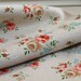 A Yard of Excellent Romantic Shabby Floral Linen, U1136