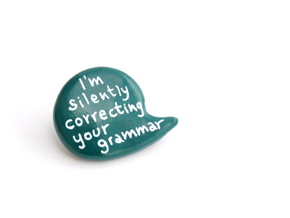 Teal polymer clay brooch pin balloon