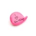Neon hot pink polymer clay pin
