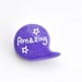 Purple polymer clay pin brooch