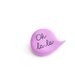 Christmas in July lilac polymer clay brooch pin speech bubble