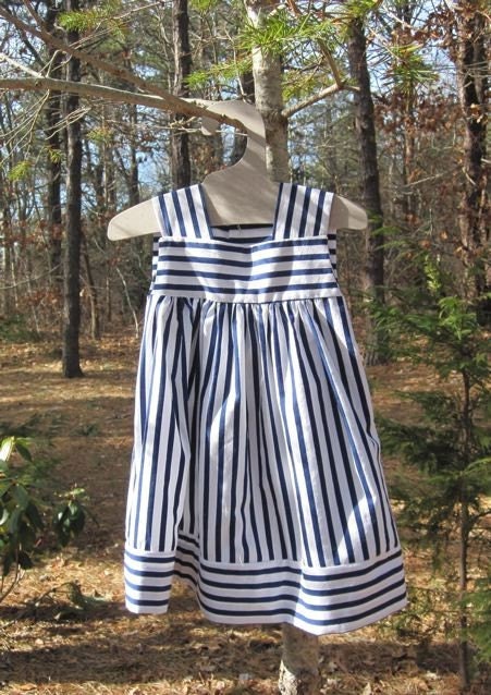 Crisp Nautical Stripes for Spring and Summer, Size 3, Ready to Ship
