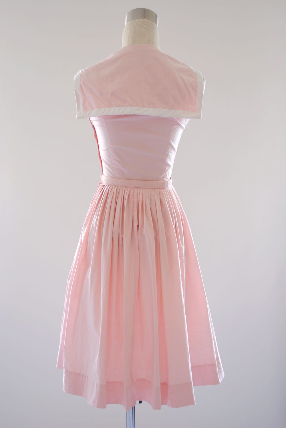 Vintage 1960s Pink Bobbie Brooks Nautical Day Dress