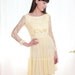 Vintage 1960s Dress - Miss Sunshine 2 Piece Yellow Chiffon Cocktail dress - XS / S