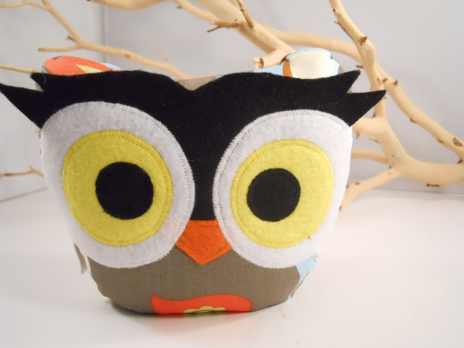 bellamina's owl bookend/doorstops amy butler designer fabric