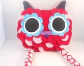Handmade large Owl Pillow Plush Stuffed Toy