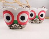2 bellamina's owl bookends / doorstops / paperweights
