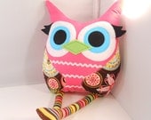 Owl Plush  Toy Soft Doll Stuffed Animal handmade pillow