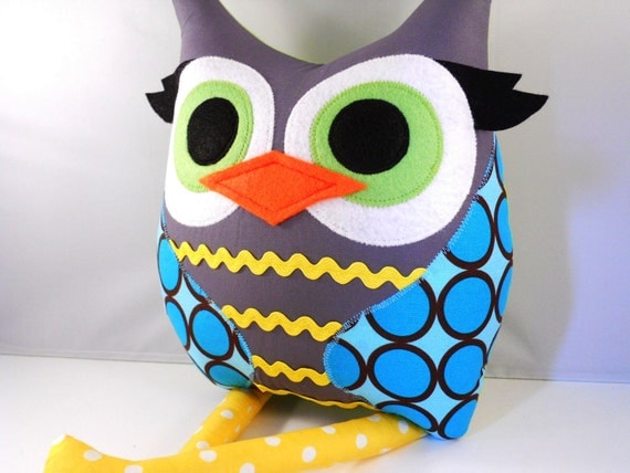 Children Stuffed owl Plush Doll owl Toy Handmade